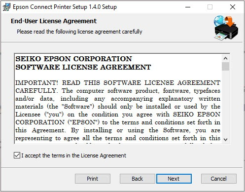 Epson printer not printing color