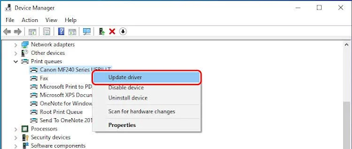 Canon Printer not responding
